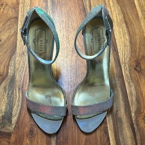 TED BAKER LONDON - iridescent rainbow sandal heels size 38